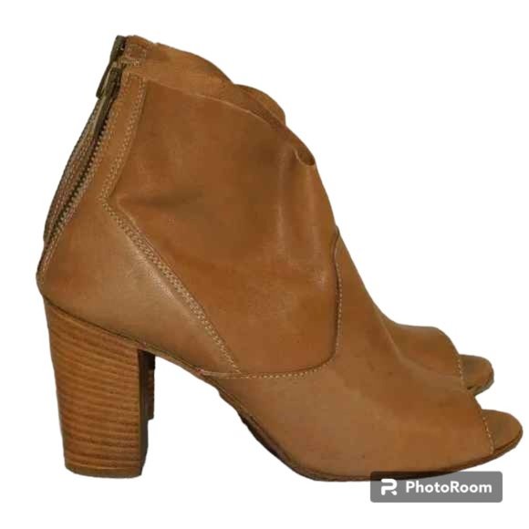 Cordani Open Toe Leather Ankle Bootie Made In Italy Size 38 (US Size 7.5-8) - Picture 5 of 11